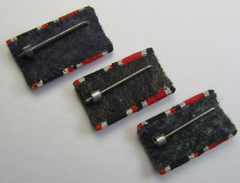 Two-pieced, WWII-period ribbon-bar (ie. 'Feld- o. Bandspange') as was intended for the combination: 'Eisernes Kreuz II. Klasse' (or: iron cross second class) and 'KvK II. Klasse mit Schwertern'