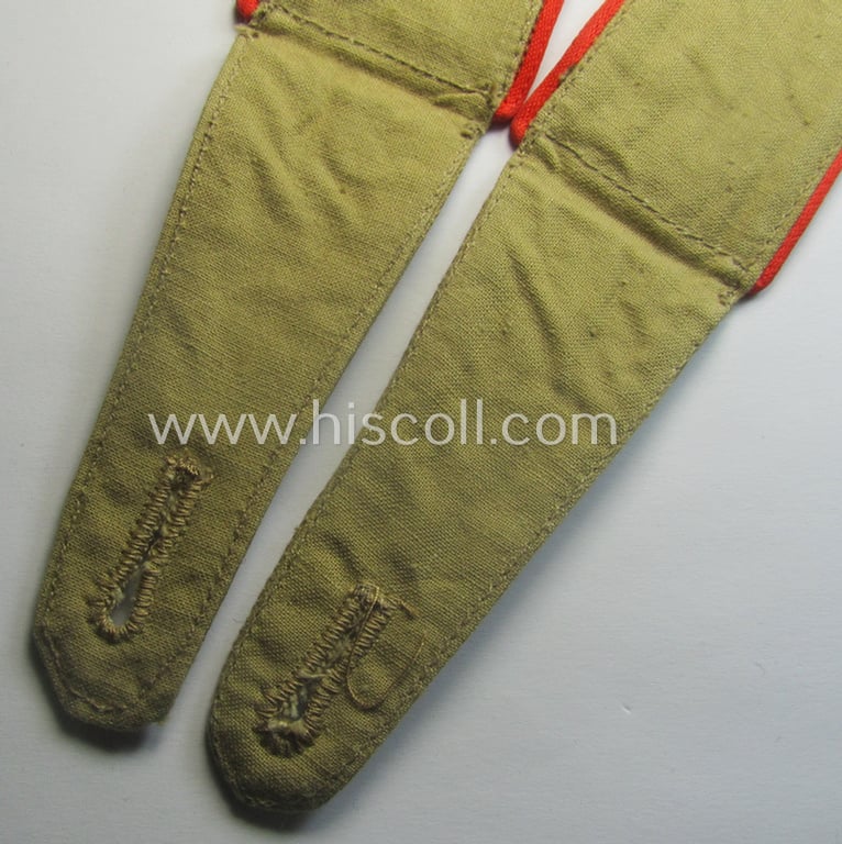 Pair of WH (Luftwaffe) 'tropical-styled', EM-type shoulderstraps: 'Soldat der Flak-Artillerie-Trpn.'