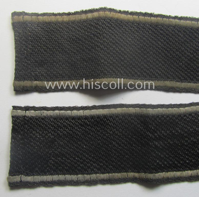Truly used- and/or worn, Waffen-SS 1943/44-pattern cuff-title (ie. 'Ärmelstreifen') as executed in typical 'BeVo'-weave-pattern as was intended for a member within the: 17. SS-Pz-Gren.-Division 'Götz von Berlichingen'