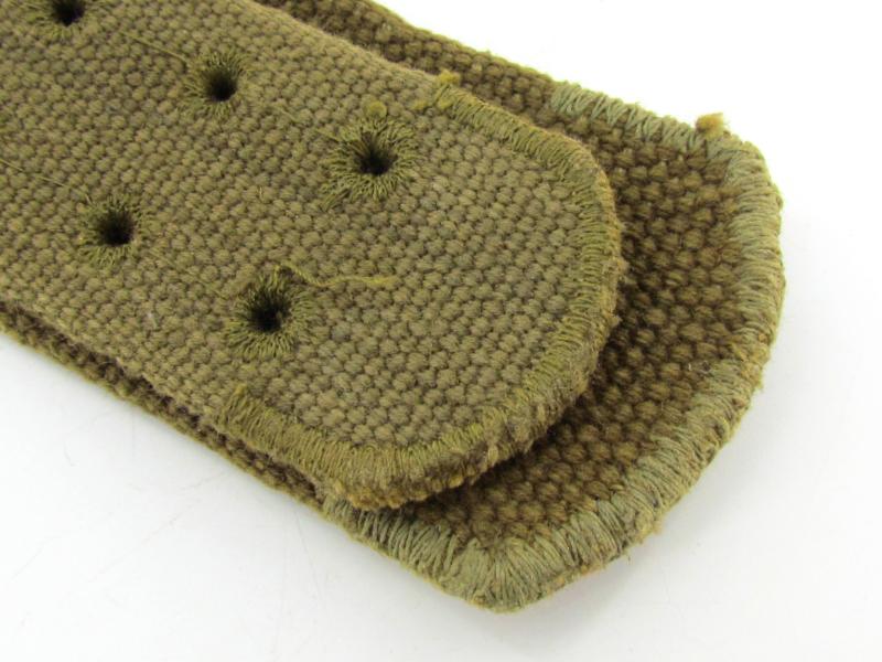 Wehrmacht ‘Afrikakorps’ tropical webbing belt with canvas tongue