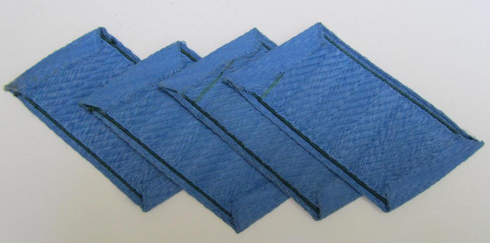 Single - but nevertheless scarcely encountered! - 'BeVo'-woven 'Ostvölker'-collar-tab, as was intended for a Turkistanian volunteer within the 'Deutsche Wehrmacht' ie. 'Schütze' within the 'Turkistanianisches Legion'