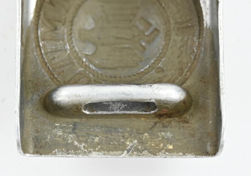 German WH Beltbuckle with leather tab 'St. Merkl'