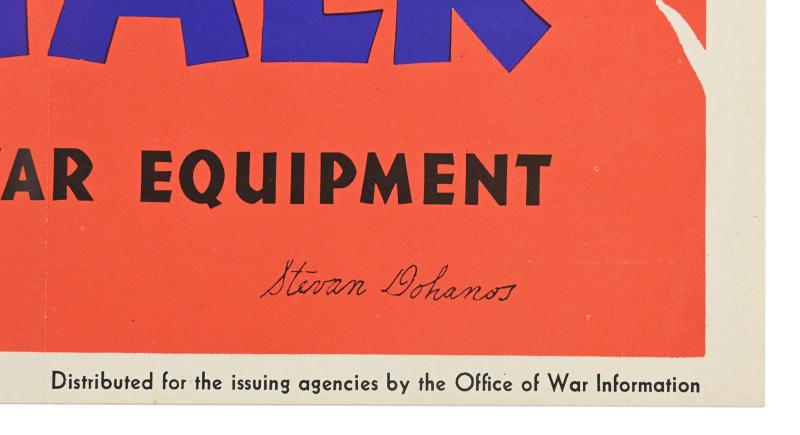 US WW2 Poster 'Award for careless talk'