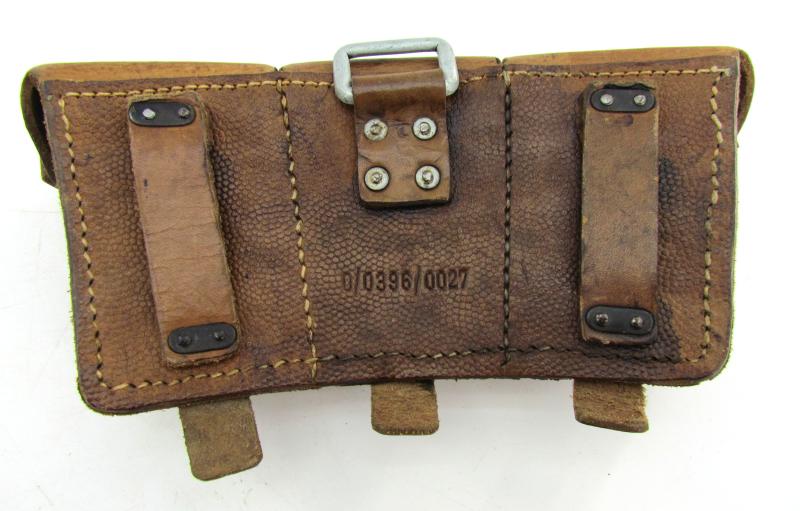 RARE matching set of brown leather K98 ammunition pouches