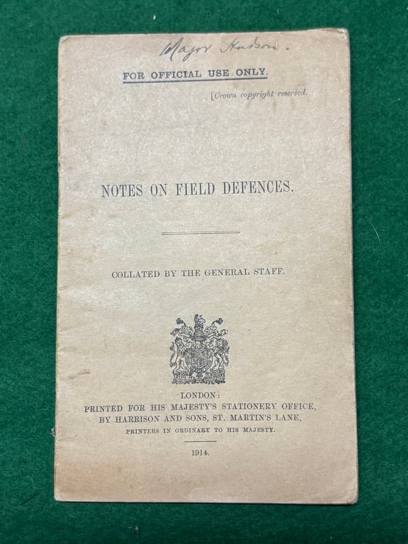 WW1 1914 Notes on Field Defences