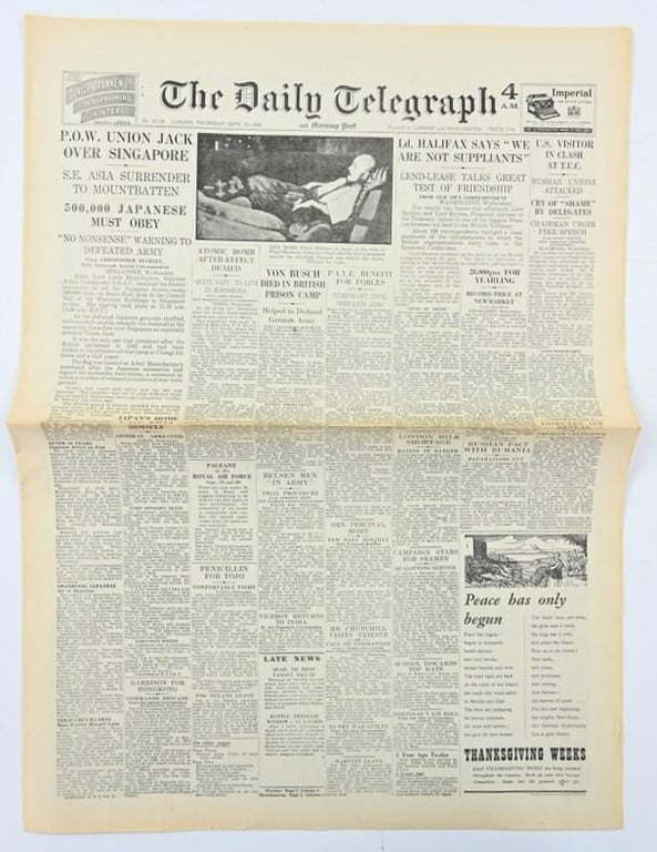 British WW2 Newspaper 'The Daily Telegraph'