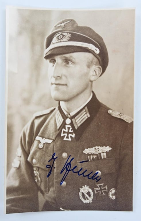 Signature of Wehrmacht Heer KC&OLC Recipient 'Josef Anton Heichele'