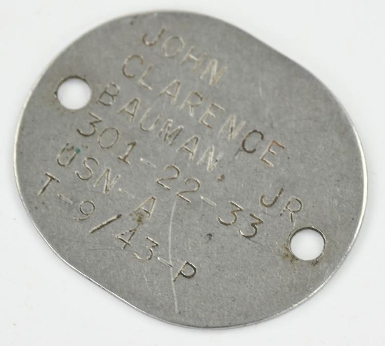 USMC WW2 Dog-Tag 'John C. Bauman Jr.'
