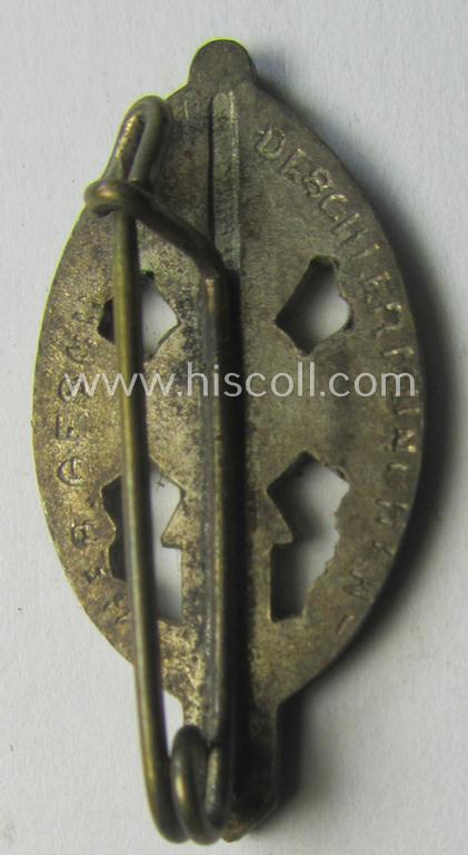 Membership-lapel-pin: 'Nationalsozialistischer Kriegsopferversorsung' (ie. 'N.S.K.O.V.') being a maker- (ie. 'Deschler'-) marked example