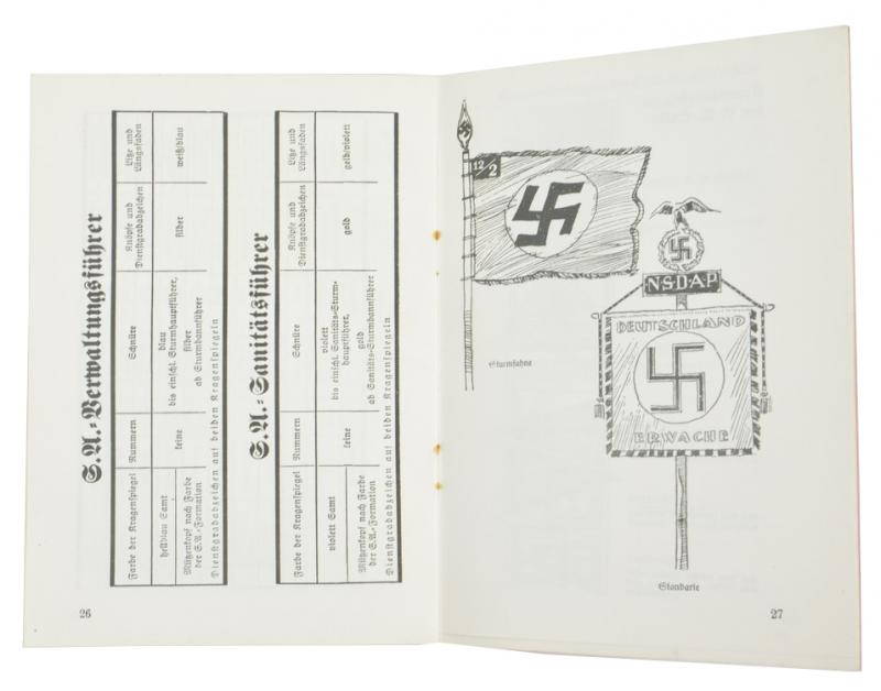 German Booklet 'Abzeichen u.Dienstgrade der SA'