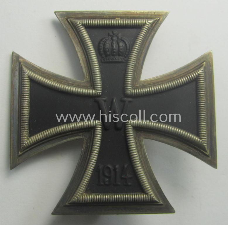 Rarely seen, WWI-period Iron Cross 1st class (or: 'Eisernes Kreuz 1. Klasse') being a very nicely preserved- and dual-maker- ie. 'L/59' and 'S'-marked!) example that came stored in its period (simplified) 'LDO'-etui