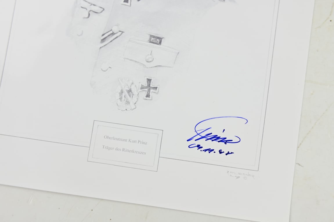 Signature of Wehrmacht Heer KC Recipient 'Kurt Prinz'