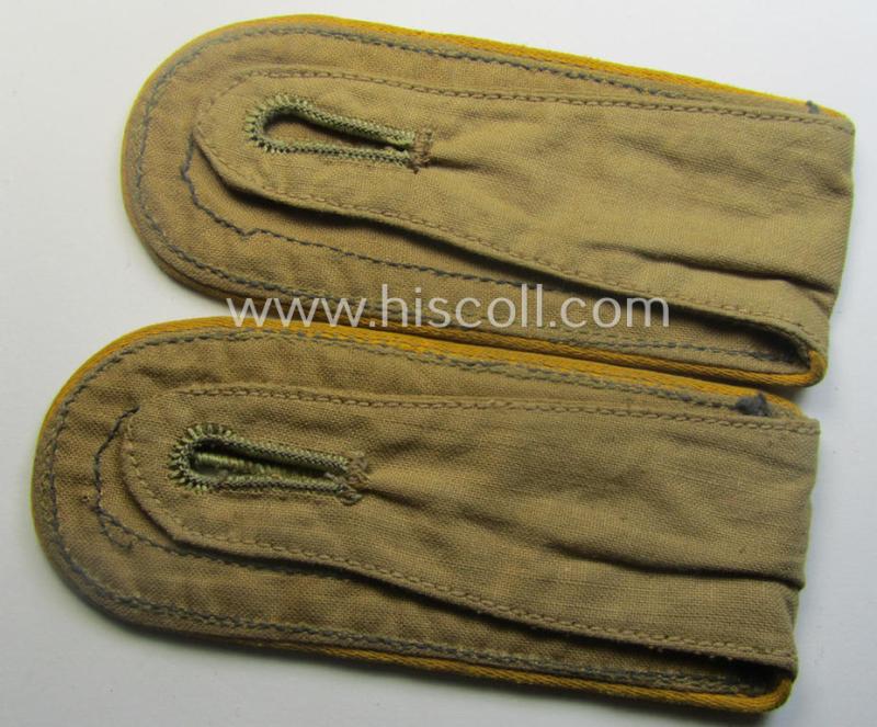 Pair of WH (Luftwaffe) 'tropical-styled' shoulderstraps (as was specifically for usage on the tropical-shirts ie. tunics) as was intended for usage by an: 'Uffz. der Flieger- o. Fallschirmjäger-Trpn.'