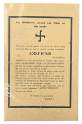 Dutch Satirical Deathcard Adolf Hitler