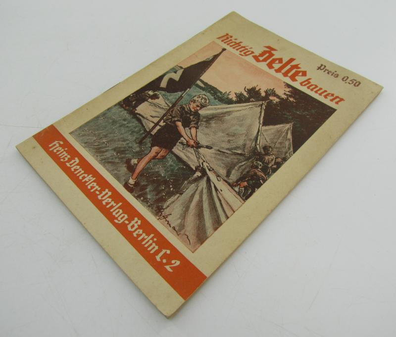 Instruction booklet on how to correctly set up tents