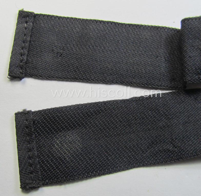 Attractive - and truly scarcely encountered! - example of the HJ/BDM- ('Hitlerjugend' ie. 'Bund Deutscher Mädel'-) cuff-title (ie. 'Ärmelstreifen') entitled: 'Gau Ost-Hannover' being an example as executed in the neat 'BeVo'-weave pattern