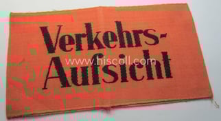 WH (Heeres) related armband (ie. 'Armbinde') entitled: 'Verkehrs-Aufsicht'...