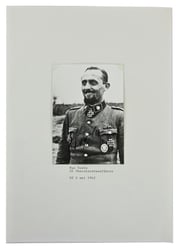 Signature of Waffen-SS Knight's Cross Recipient 'Max Seela'