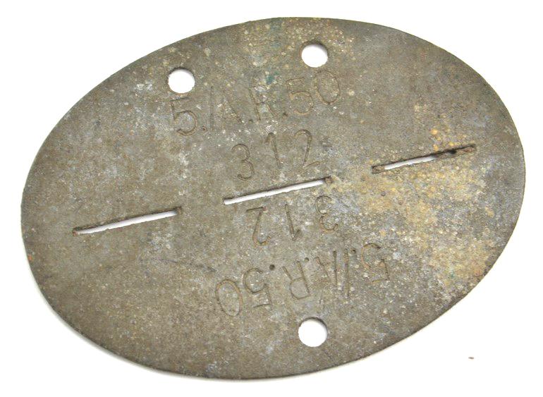 German WH Dog-Tag 'A.R.50'