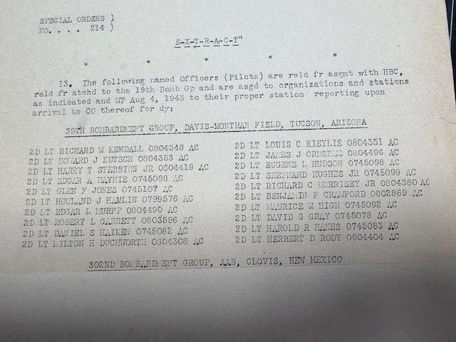 US WW2 Pilot Grouping 460th Bomb Group 50 Missions!