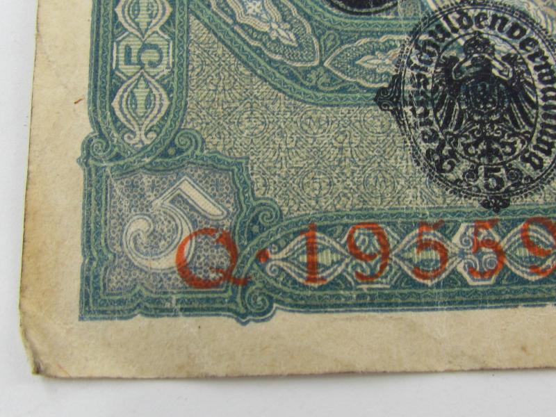 Deutsches Reich, 5 mark 1917