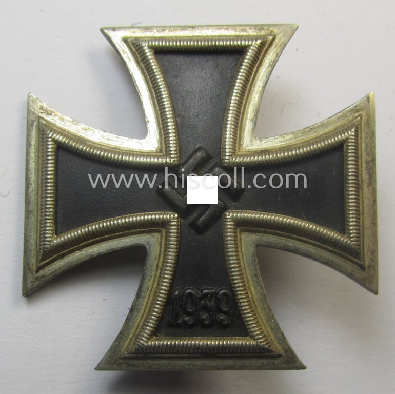 'Eisernes Kreuz 1. Klasse' (or: Iron Cross 1st class) being a typical maker- (ie. 'L/56'-) marked example as was produced by the desirable 'Hersteller' named: 'Funcke & Brüninghaus'