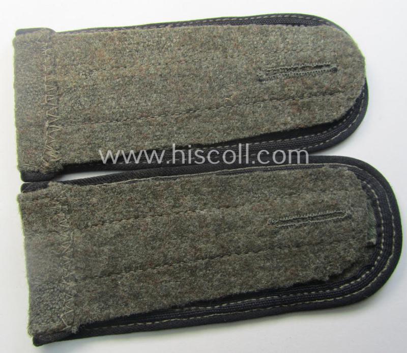 Pair of later-war-period, so-called: 'M44'-pattern, 'simplified' WH (Heeres) EM-type shoulderstraps: 'Soldat der Pionier-Trpn.'