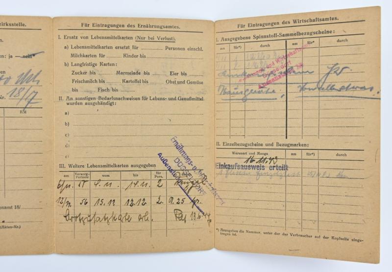German Third Reich I.D. Card 'Fliegergeschädigte'