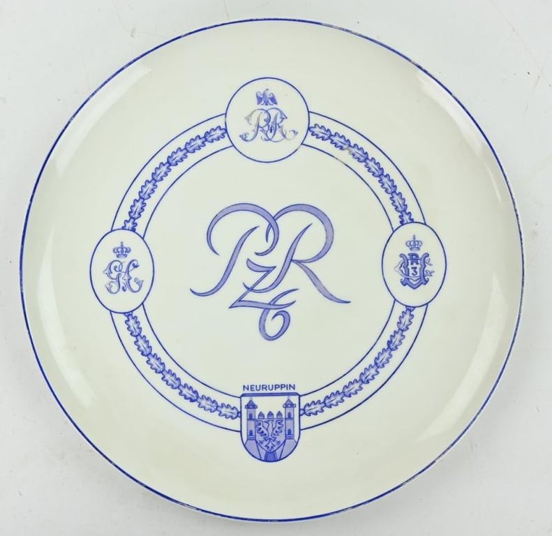 German WH Panzer Regiment 6 Porcelain Remembrance Plate