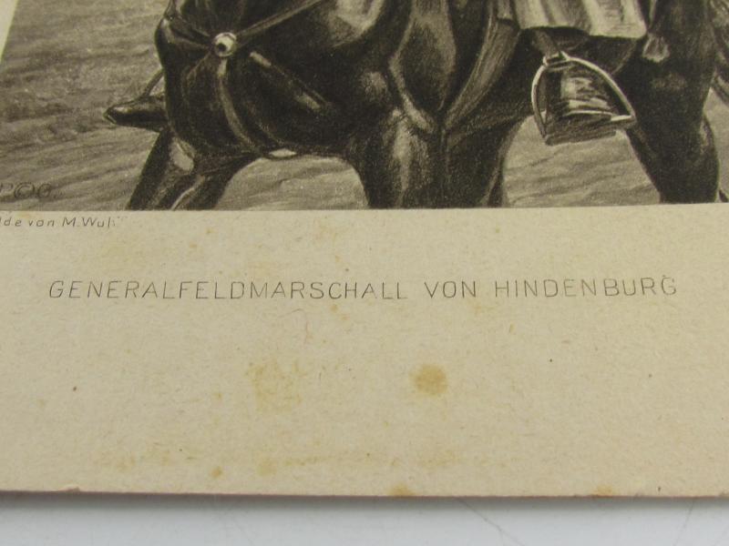 Postcard General  Von Hindenburg