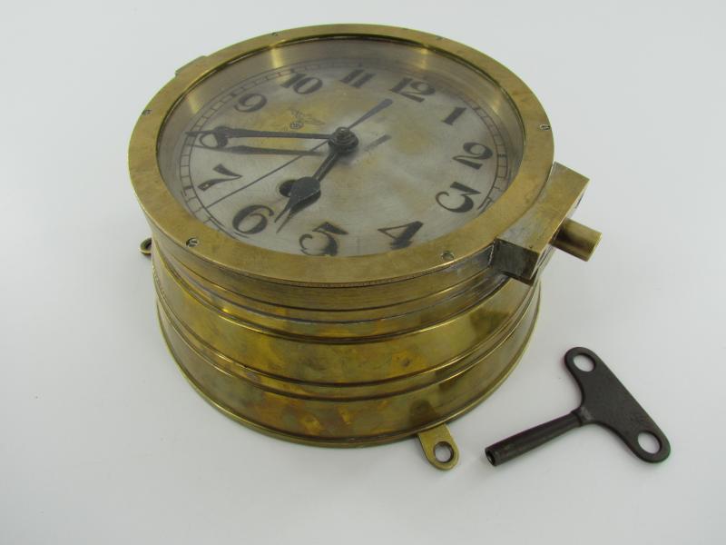 Kriegsmarine ships clock by Kieninger & Obergfell