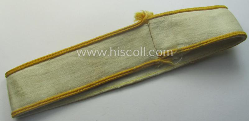 WH cuff-title (ie. 'Ärmelstreifen') entitled: 'Kreta' (being an example that comes in a clearly issued-, worn- and/or most certainly once tunic-attached, condition)