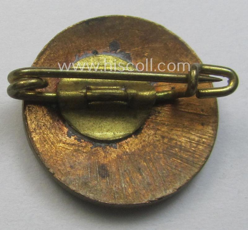 'N.S.D.A.P.'-supporter-pin- ie. party-badge (or: 'Parteiabzeichen') being a smaller-sized 'variant-pattern'-specimen that is void of a makers'-designation