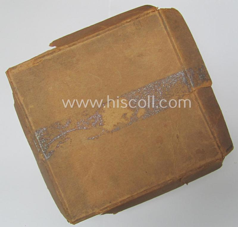 Attractive - and actually unusually seen! - smaller-sized, silver-toned (ie. chromed metal-based) patriotic belt-buckle (ie. 'N.S.D.A.P.'-supportive-piece) being a 'virtually mint- ie. unissued' example that shows some (minimal) rust-staining