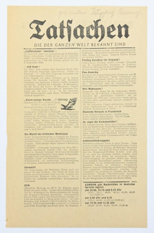 Allied WW2 Droppingsflyer 'Berliner'