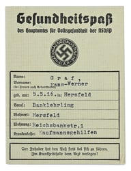 German NSDAP Health Pass