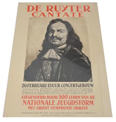Dutch NSB/ Jeugdstorm Poster 'de Ruyter cantate'