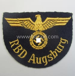 RB- ('Reichsbahn'-) related arm-eagle as executed in machine-embroidered...