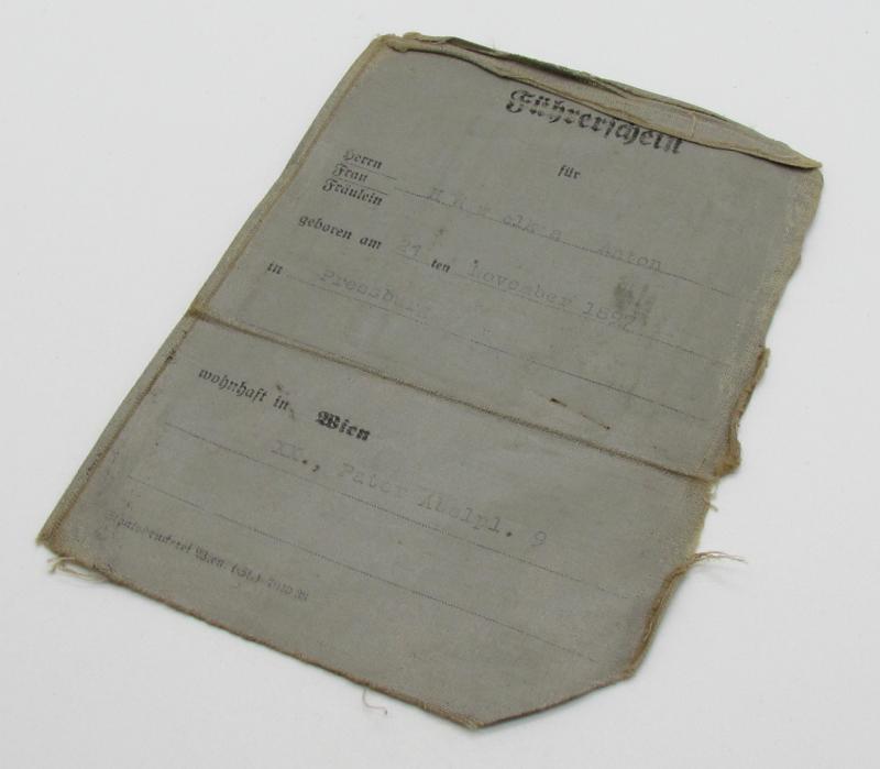 Führerschein 1938 (Drivers Licence) with photo
