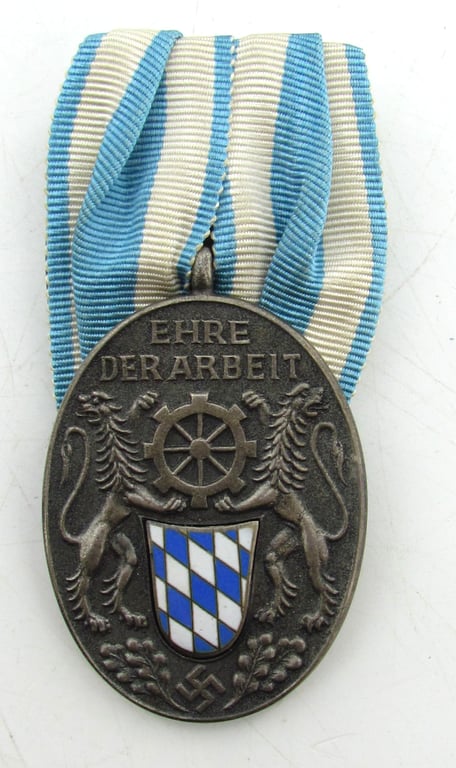 Treudienstabzeichen der Bayerischen Industrie + miniature + etui