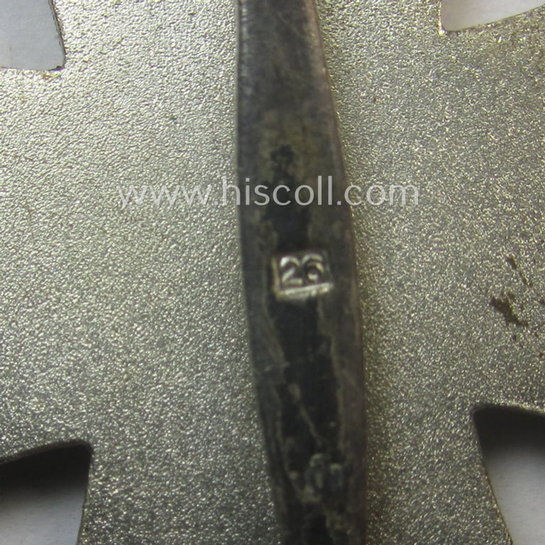 'Eisernes Kreuz 1. Klasse' (ie. Iron Cross 1st Class) being a maker- (ie. '26'-) marked example as was produced by the company: 'B.H. Mayer's Kunstprägeanstalt'