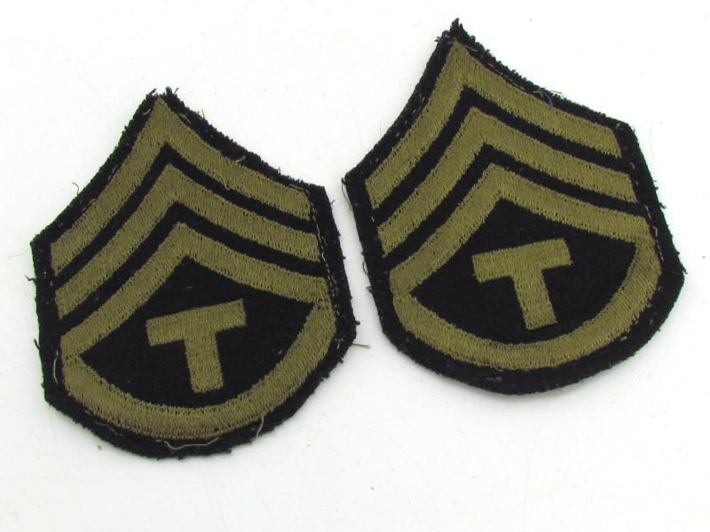 US WW2 NCO Rank Chevron Set