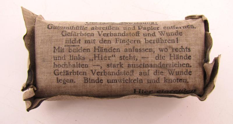 Original German WWII First Aid Bandage – Verbandpäckchen 1945 (Berlin)