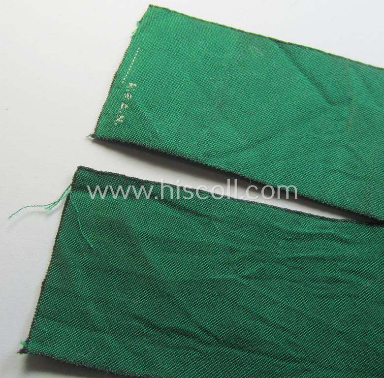 Attractive - and very scarcely found! - neatly 'BeVo'-woven, enlisted-mens'- (ie. NCO-) pattern so-called: 'L.S. Warndienst' cuff-title (ie. 'Ärmelstreifen')