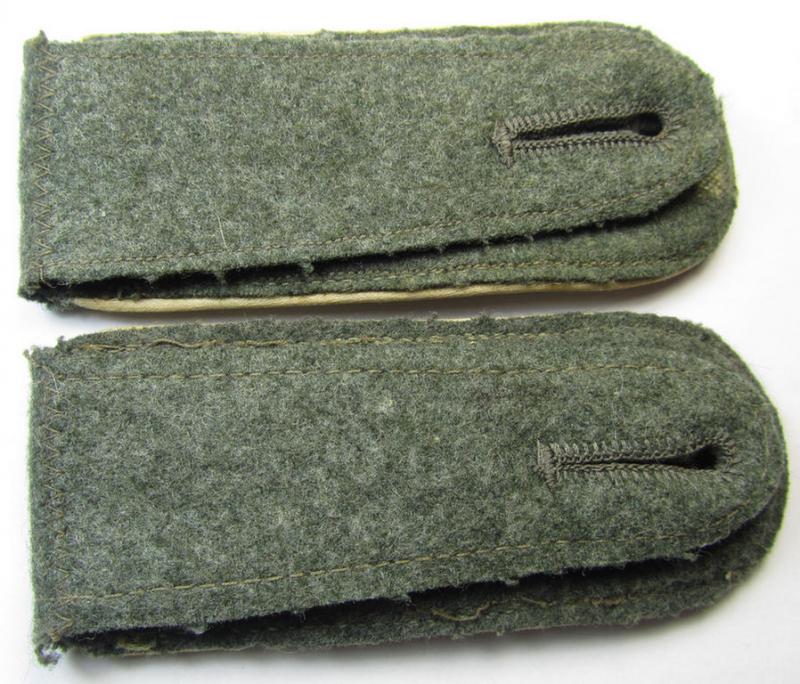 Attractive - and fully matching! - pair of neatly 'cyphered' WH (Heeres) 'M43'-pattern shoulderstraps as was intended for usage by an: 'Oberfeldwebel des Infanterie-Regiments 116' and that comes as recently found