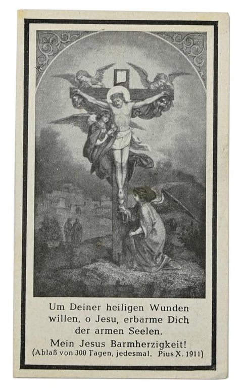 German WH Deathcard 'Josef Hosl'