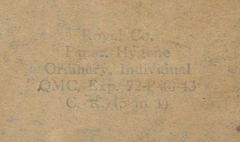 US WW2 Hygene Toilet Paper