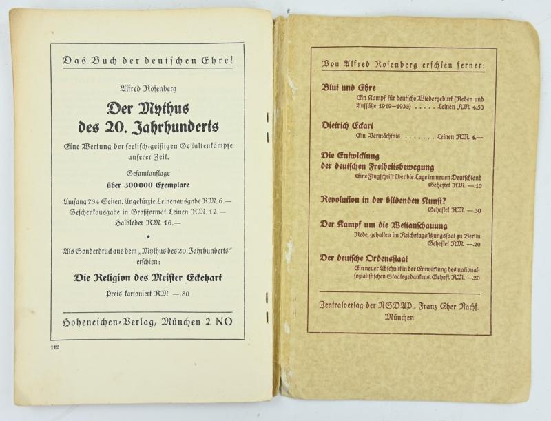 German Book Alfred Rosenberg 'An die Dunkelmanner Unsere Zeit'