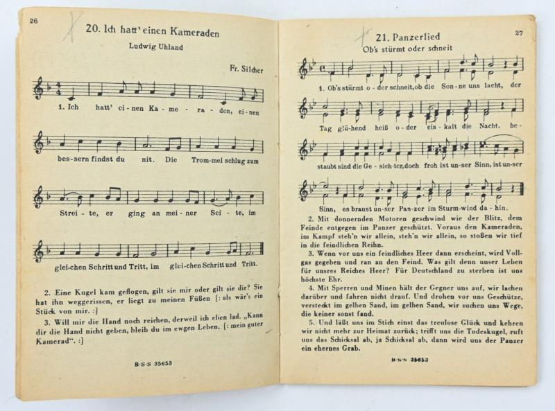 German WH Marching Songs Pocket Book