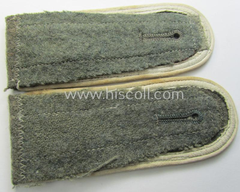 Pair of typical later-war-period- (ie. 'M44'-pattern) WH (Heeres) NCO-type shoulderstraps: 'Feldwebel eines Infanterie-Rgts.'